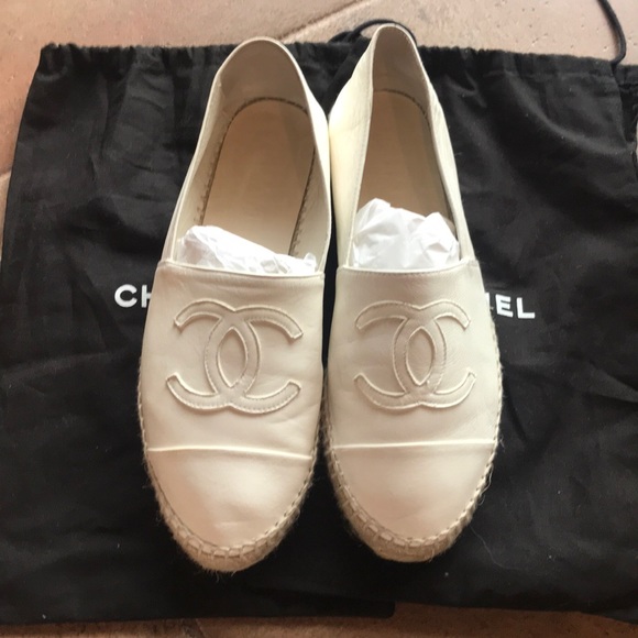 CHANEL Shoes - Chanel White espadrilles